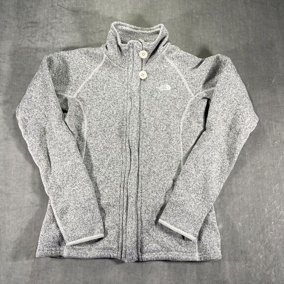 The North Face Crescent Sunset Full Zip Fleece Jacket Button‎ Detail Size Medium - Picture 1 of 6